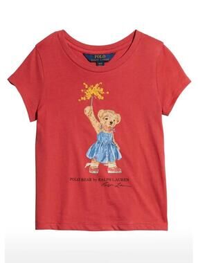 Polo Ralph Lauren Big Girls Polo Bear T Shirt Size Large 12-14